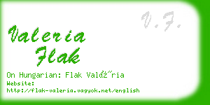 valeria flak business card